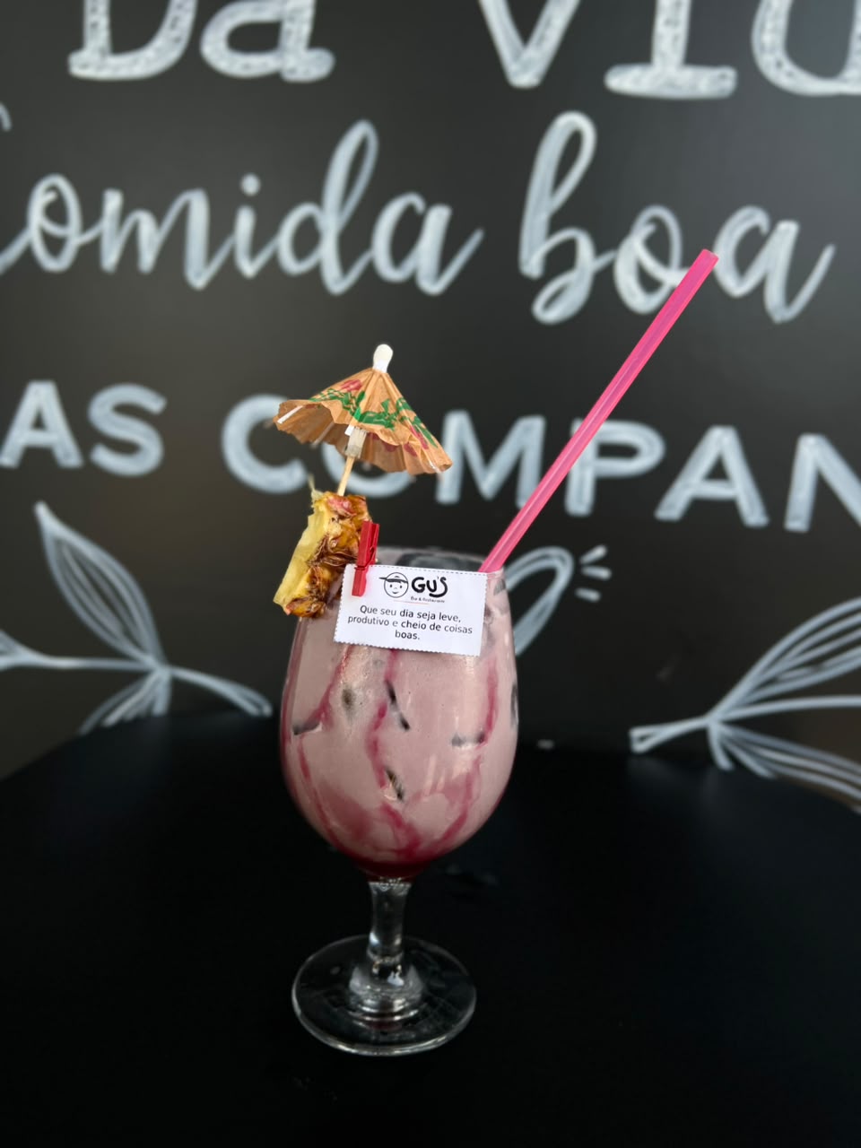 Drink cremoso de frutas vermelhas